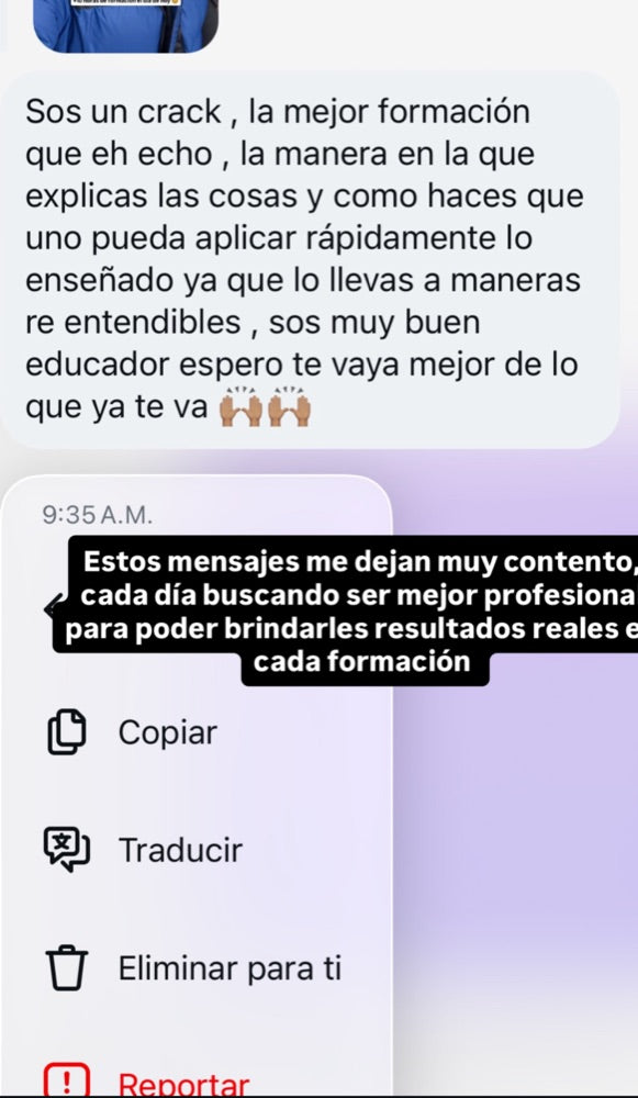 Testimonio de alumno